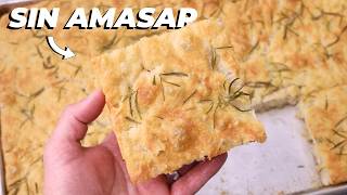 El SECRETO para Hacer Focaccia ¡SIN Amasar [upl. by Airyk]