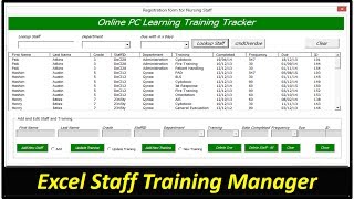 Staff Training Manager  VBA Excel Database Part 1 [upl. by Adnyc]