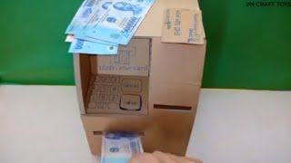 How to make an ATM machine from cardboard [upl. by Roe]