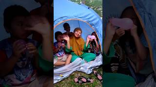 Riska Vlog Kemping Pake Tenda ada Tili Tili Boom [upl. by Burtie]