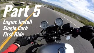 Yamaha Virago Engine Install Single Carb Conversion and Ride Top End Rebuild Part 5 [upl. by Fai708]