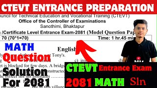 CTECT 2081 Entrance Exam Model questions  CTEVT 2081 pcl nursing model Questions 2081 [upl. by Slayton]