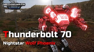 Mechwarrior Online  Nightstar Wolf Phoenix  Thunderbolt 70 [upl. by Inwat]