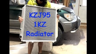 Toyota Prado Aluminum Radiator Replacement KZJ95 1KZ [upl. by Ellehsem374]