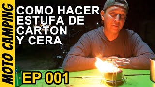 COMO HACER UNA ESTUFA DE CAMPING DE CARTON Y CERA [upl. by Asilanna]