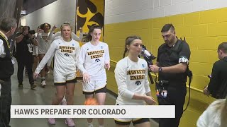 Iowa women prepare to take on Colorado in Sweet 16 matchup [upl. by Elsa]