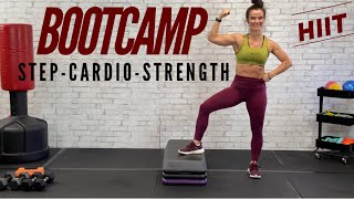 50 minute Hiit STEP Build amp Burn 🔥 BUTTKICKING BOOTCAMP [upl. by Haidabez]