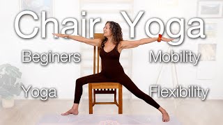 Gentle Chair Yoga for Beginners  Routine You Can Do Anywhere [upl. by Iphagenia922]