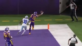 Adam Thielen AMAZING OneHanded Catch vs Cowboys  NFL Week 11 [upl. by Ellerol]