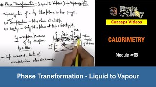 Class 11 Physics  Calorimetry  8 Phase Transformation  Liquid to Vapour  For JEE amp NEET [upl. by Sana]