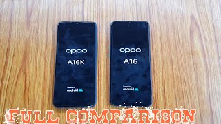 oppo A16k vs oppo A16 Full Comparison  Design Display UI Features [upl. by Yelssew307]