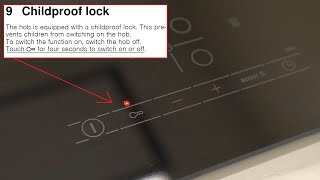 How to UNLOCK Bosch Induction Hob Key amp Child LOCK [upl. by Nnairak]