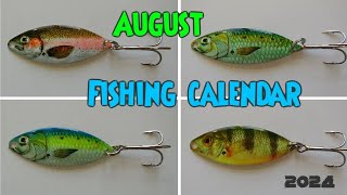 August fishing calendar [upl. by Wyn454]