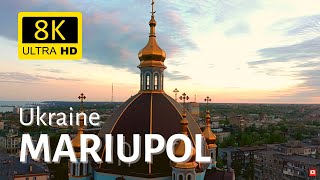 Mariupol Ukraine  8K Drone Footage before the siege of the Russian Army [upl. by Yttak]