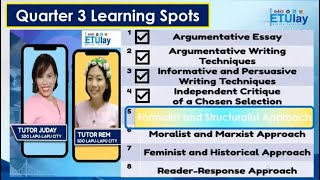 Structuralist and Formalist Approach  Grade 10 English  Quarter 3 Week 5 [upl. by Eelrebmik]