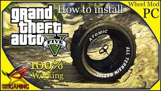 how to install funny mod in GTA V  Wheel Mod For GTA V in Hindi Urdu [upl. by Uyekawa]