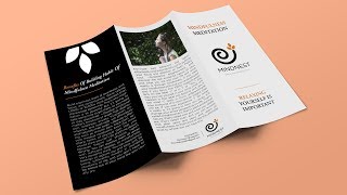 Indesign Tutorial Creating a Trifold Brochure in InDesign and MockUp in Photoshop [upl. by Brackett]