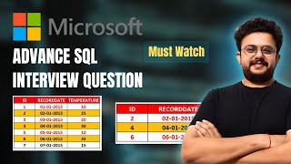 Microsoft SQL Interview Question  Senior Data Analyst  Deepankar Pathak [upl. by Razec]