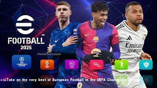 eFOOTBALL PES 2025 PPSSPP ENGLISH VERSION NEW KITS amp TRANSFERS 20242025 CAMERA PS5 HD GRAPHICS [upl. by Murdock]