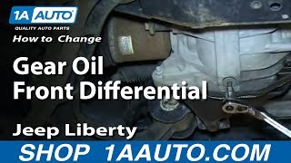 How To Change Front Differential Fluid 0207 Jeep Liberty [upl. by Hairam]