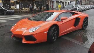 New Lamborghini Aventador in Paris [upl. by Mozza569]