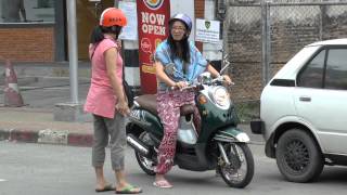 Motorbike accident with Chinese rider in Thailand [upl. by Horwitz]