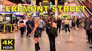 4K HDR Fremont Street Las Vegas Walking Tour  May 2024 [upl. by Labotsirhc310]