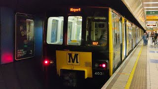 Tyne amp Wear Metro Metrocars 4004 and 4035 at Monument [upl. by Goran]