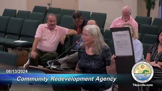 Community Redevelopment Agency Meeting — 08132024  530 pm [upl. by Whelan542]