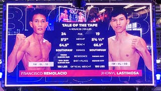 Two Fight VideosProfessional Boxing Fight 2024 Pacman Jhonyl Lastimosa vs VillaFranca amp Remolacio [upl. by Dannica]