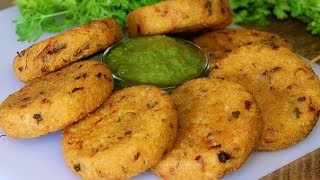 Rice Cutlet Recipe  Leftover Rice Cutlet Recipe  Crispy Cutlets  Kanaks Kitchen [upl. by Yojal]