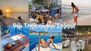 Exploring Gili Trawangan island  Catching beach sunsets  half day boat cruise  No cars island [upl. by Artus]