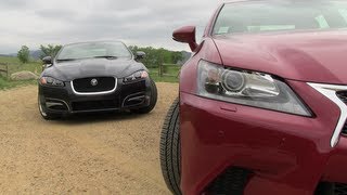 2013 Lexus GS350 vs Jaguar XF Mashup Review And the best sport luxury sedan is [upl. by Maressa]