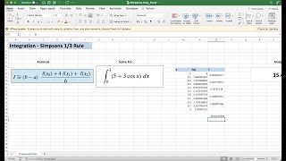 Simpsons 13 Rule in Excel [upl. by Ennaitsirk]