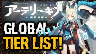 Artery Gear Fusion  REROLL TIER LIST FOR GLOBAL [upl. by Seftton]