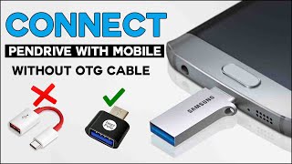 how to connect pendrive to phone without otg cable  pendrive connect to phone [upl. by Ainavi]