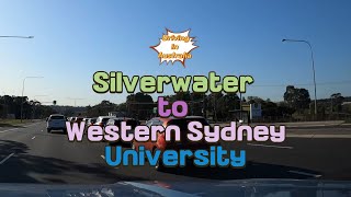 Driving in Australia From Silverwater to Western Sydney University Campbelltown NSW  4K [upl. by Oderf]