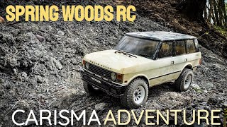 RC Adventure at SPRING WOODS RC Part 1 110 crawler Carisma SCA1E 1981 RANGE ROVER [upl. by Rosabella]