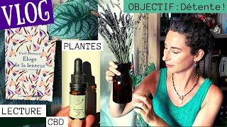 VLOG Objectif détente  lavande lecture plantes CBD amp co [upl. by Grondin]