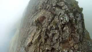 Crib Goch knife edge ridge walk by Snowdon Wales [upl. by Watson]