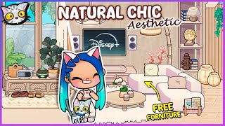 🌿 FREE AESTHETIC FURNITURE to Decorate the NATURAL CHIC HOUSE MAKER Entrance and Living RoomPart 1 [upl. by Filler]