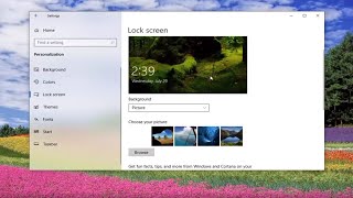 How to ChangePersonalize Lock Screen Wallpaper in Windows 10 [upl. by Nedah]