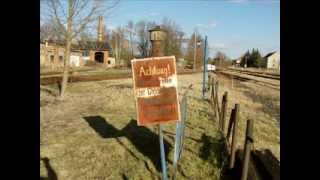 Auf den Spuren der Niederlausitzer Eisenbahn Luckau Zentrum Betriebsgelände [upl. by Ahtiuqal]