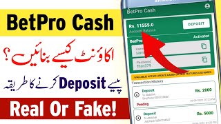 BetPro Cash  BetPro Account Kaise Banaye  BitPro Deposit In Pakistan  BitPro Tips [upl. by Materi488]