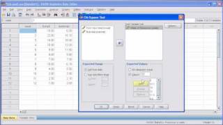 44 Chi Square with Customized Expected Values PASW SPSS Statistics v17 video [upl. by Ainirtac2]