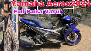 New yamaha Aerox 2024  Top rack amp Top box Modified  Vlog [upl. by Hosea]