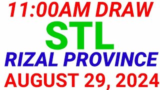 STL  RIZAL PROVINCE August 29 2024 1ST DRAW RESULT [upl. by Florance]