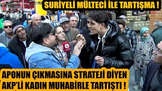 OLAYLAR OLAYLAR  Suriyeli sığınmacı ile tartışma ve Aponun konuşmasına strateji diyen AKPli kadın [upl. by Wind]