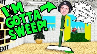 IM A BROOM PLAYING AS GOTTA SWEEP My favorite  Baldis Basics Roblox Roleplay [upl. by Nissy]