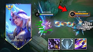 TOP 1 GLOBAL KARRIE BEST 1 HIT BUILD 2024💀 THIS BRUTAL INSANE BUILD IS TOTALLY BROKEN👀 [upl. by Drusi]